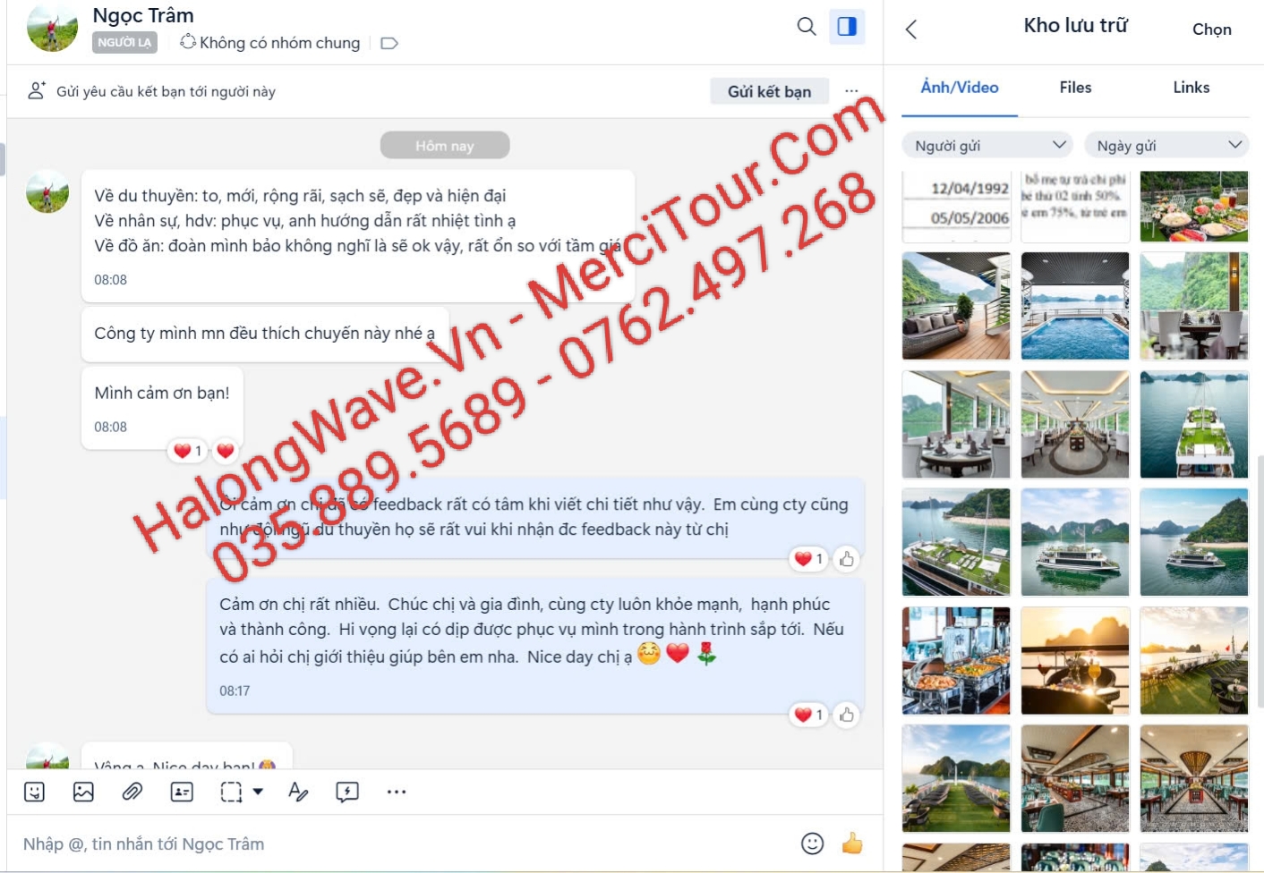 Khách hàng hài lòng tour Hạ Long 1 ngày của Halong Wave